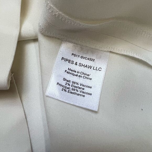 Veronica Beard White Cold-Shoulder Blouse Medium Size10 Viscose blend - Picture 5 of 11